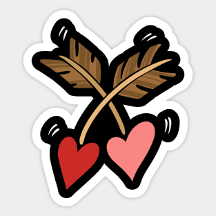Hearts & Arrows Love Valentines Gift Sticker
